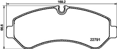 8DB355039131 HELLA Комплект тормозных колодок, дисковый тормоз