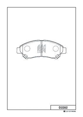 D2282 MK Kashiyama Комплект тормозных колодок, дисковый тормоз