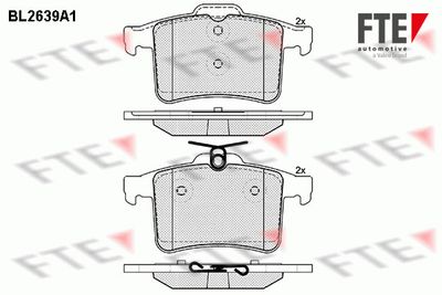 BL2639A1 FTE Комплект тормозных колодок, дисковый тормоз