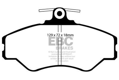 DP1086 EBC Brakes Комплект тормозных колодок, дисковый тормоз