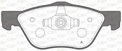 BPA058920 OPEN PARTS Комплект тормозных колодок, дисковый тормоз