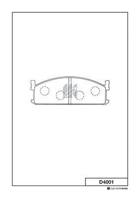 D4001 MK Kashiyama Комплект тормозных колодок, дисковый тормоз