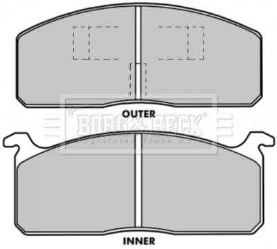 BBP1204 BORG & BECK Комплект тормозных колодок, дисковый тормоз