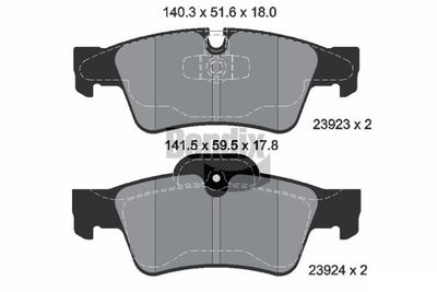 BPD1592 BENDIX Braking Комплект тормозных колодок, дисковый тормоз