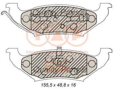 70402013 IAP QUALITY PARTS Комплект тормозных колодок, дисковый тормоз