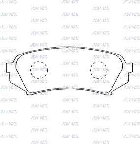 A2N004 ADVICS Комплект тормозных колодок, дисковый тормоз