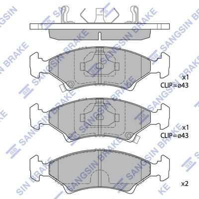 SP1063 Hi-Q Комплект тормозных колодок, дисковый тормоз