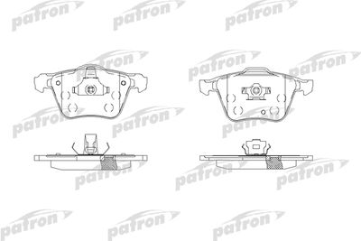 PBP1631 PATRON Комплект тормозных колодок, дисковый тормоз