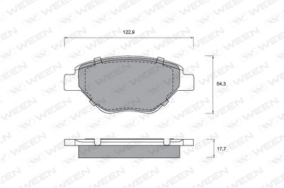 1511151 WEEN Комплект тормозных колодок, дисковый тормоз
