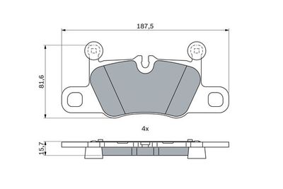 0986424971 BOSCH Комплект тормозных колодок, дисковый тормоз