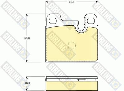 6102582 GIRLING Комплект тормозных колодок, дисковый тормоз