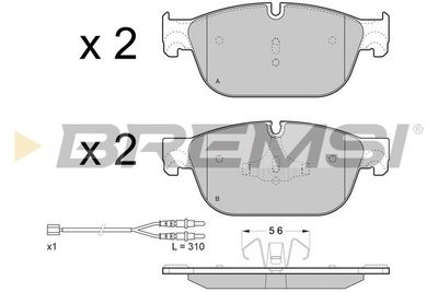 BP3432 BREMSI Комплект тормозных колодок, дисковый тормоз