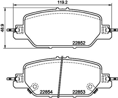 8DB355039191 HELLA PAGID Комплект тормозных колодок, дисковый тормоз