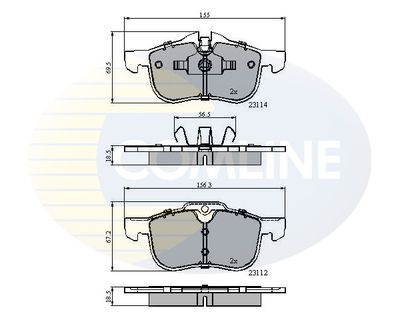 CBP0898 COMLINE Комплект тормозных колодок, дисковый тормоз