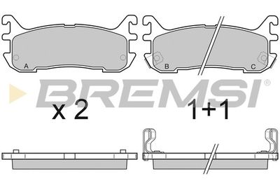 BP2759 BREMSI Комплект тормозных колодок, дисковый тормоз