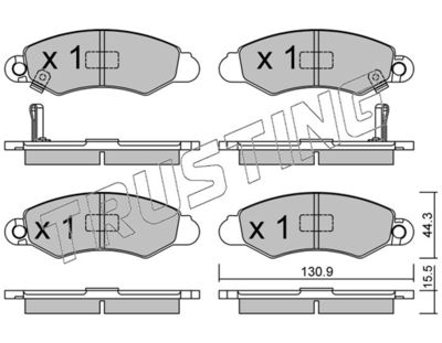 4330 TRUSTING Комплект тормозных колодок, дисковый тормоз