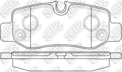 PN0654 NiBK Комплект тормозных колодок, дисковый тормоз