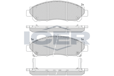 142403 ICER Комплект тормозных колодок, дисковый тормоз