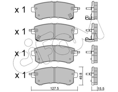 82211550 CIFAM Комплект тормозных колодок, дисковый тормоз