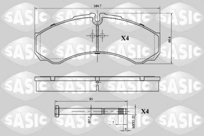 6216041 SASIC Комплект тормозных колодок, дисковый тормоз