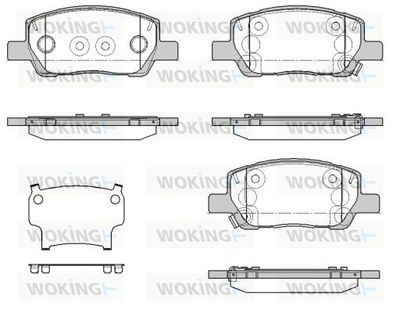 P1874302 WOKING Комплект тормозных колодок, дисковый тормоз