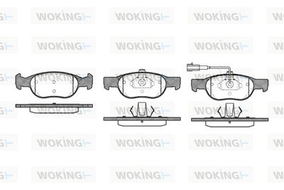 P488331 WOKING Комплект тормозных колодок, дисковый тормоз