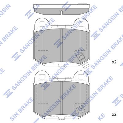 SP1495 Hi-Q Комплект тормозных колодок, дисковый тормоз