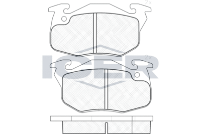 181120 ICER Комплект тормозных колодок, дисковый тормоз