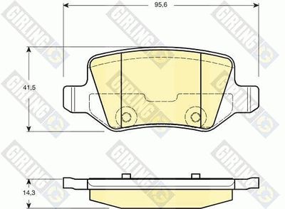 6114811 GIRLING Комплект тормозных колодок, дисковый тормоз
