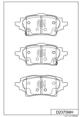 D2375MH MK Kashiyama Комплект тормозных колодок, дисковый тормоз