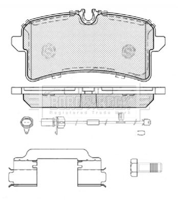 BBP2449 BORG & BECK Комплект тормозных колодок, дисковый тормоз