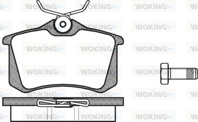 P363300 WOKING Комплект тормозных колодок, дисковый тормоз