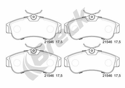 215460070100 BRECK Комплект тормозных колодок, дисковый тормоз