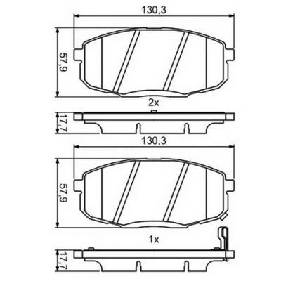 GBP880188 G.U.D. Комплект тормозных колодок, дисковый тормоз