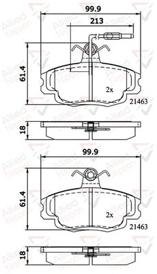 ADB1133 COMLINE Комплект тормозных колодок, дисковый тормоз