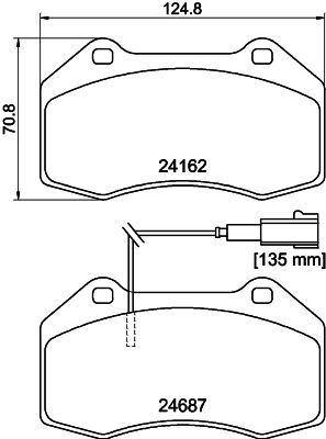 8DB355014061 HELLA PAGID Комплект тормозных колодок, дисковый тормоз