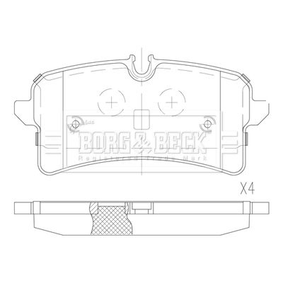 BBP2868 BORG & BECK Комплект тормозных колодок, дисковый тормоз