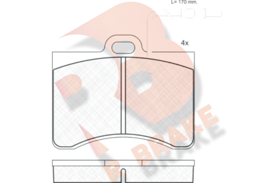 RB0175 R BRAKE Комплект тормозных колодок, дисковый тормоз