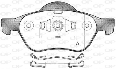 BPA096210 OPEN PARTS Комплект тормозных колодок, дисковый тормоз