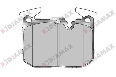 N09762 DIAMAX Комплект тормозных колодок, дисковый тормоз