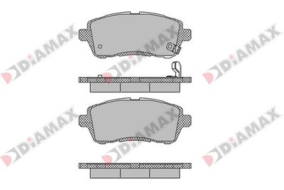 N09248 DIAMAX Комплект тормозных колодок, дисковый тормоз