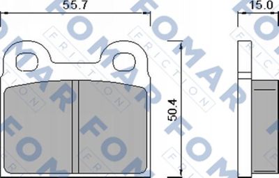 FO450281 FOMAR Friction Комплект тормозных колодок, дисковый тормоз