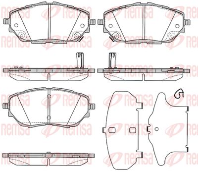 178602 REMSA Комплект тормозных колодок, дисковый тормоз