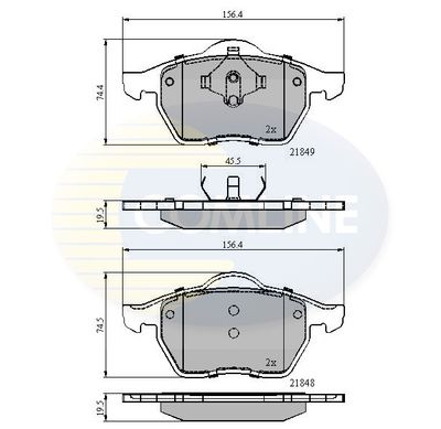 CBP0715 COMLINE Комплект тормозных колодок, дисковый тормоз