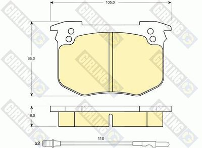 6102803 GIRLING Комплект тормозных колодок, дисковый тормоз