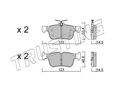 10642 TRUSTING Комплект тормозных колодок, дисковый тормоз