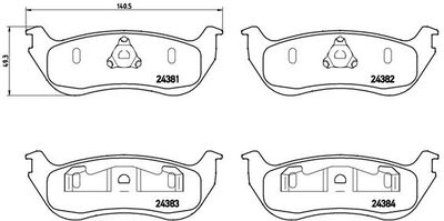 P24068 BREMBO Комплект тормозных колодок, дисковый тормоз