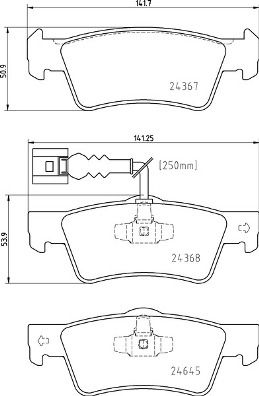 P85163 BREMBO Комплект тормозных колодок, дисковый тормоз