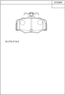 KD1538W ASIMCO Комплект тормозных колодок, дисковый тормоз