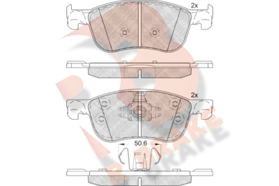 RB2295 R BRAKE Комплект тормозных колодок, дисковый тормоз